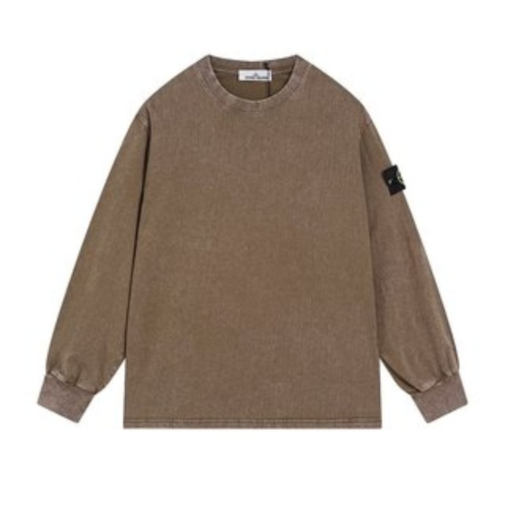 STONE ISLAND Armband Heavy wash long sleeve hundred matching couple crew-neck ho
